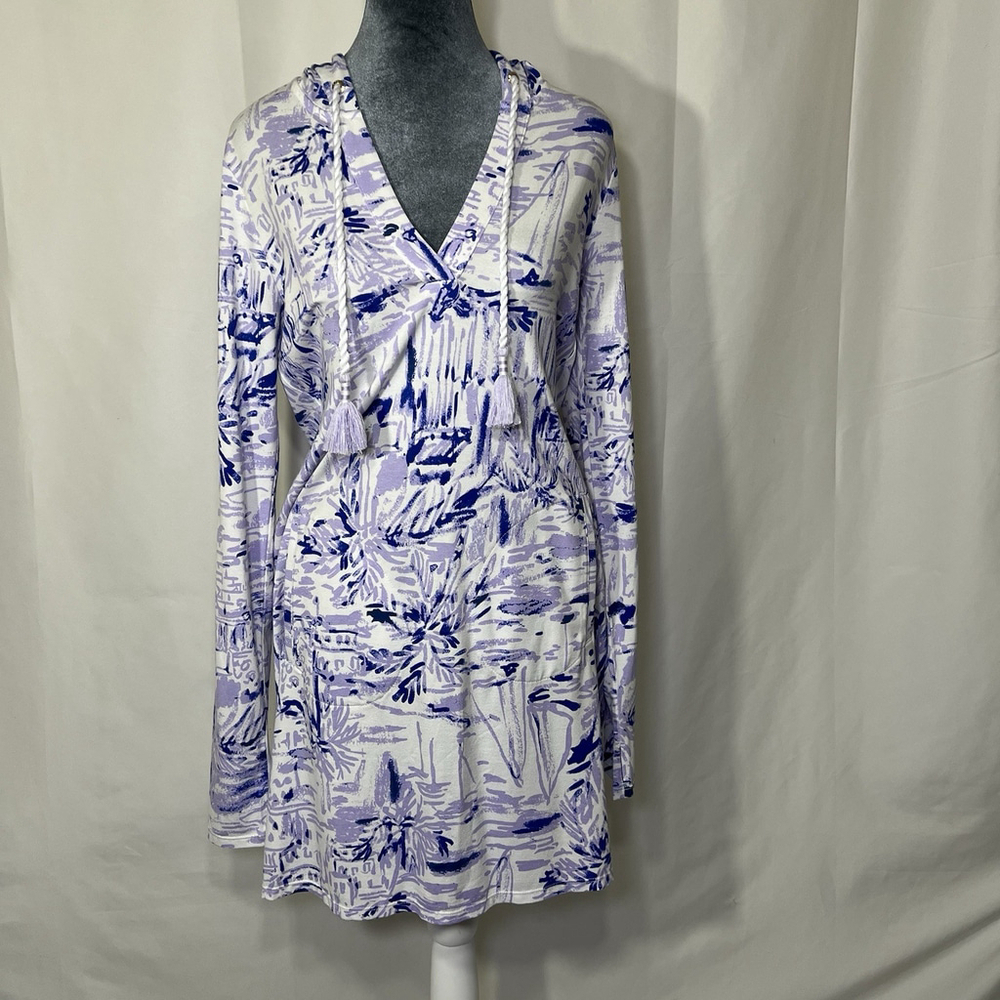 Lilly Pulitzer Women's "Lilac Rock The Dock" Riley Cover Up Swimwear Sz S Beach